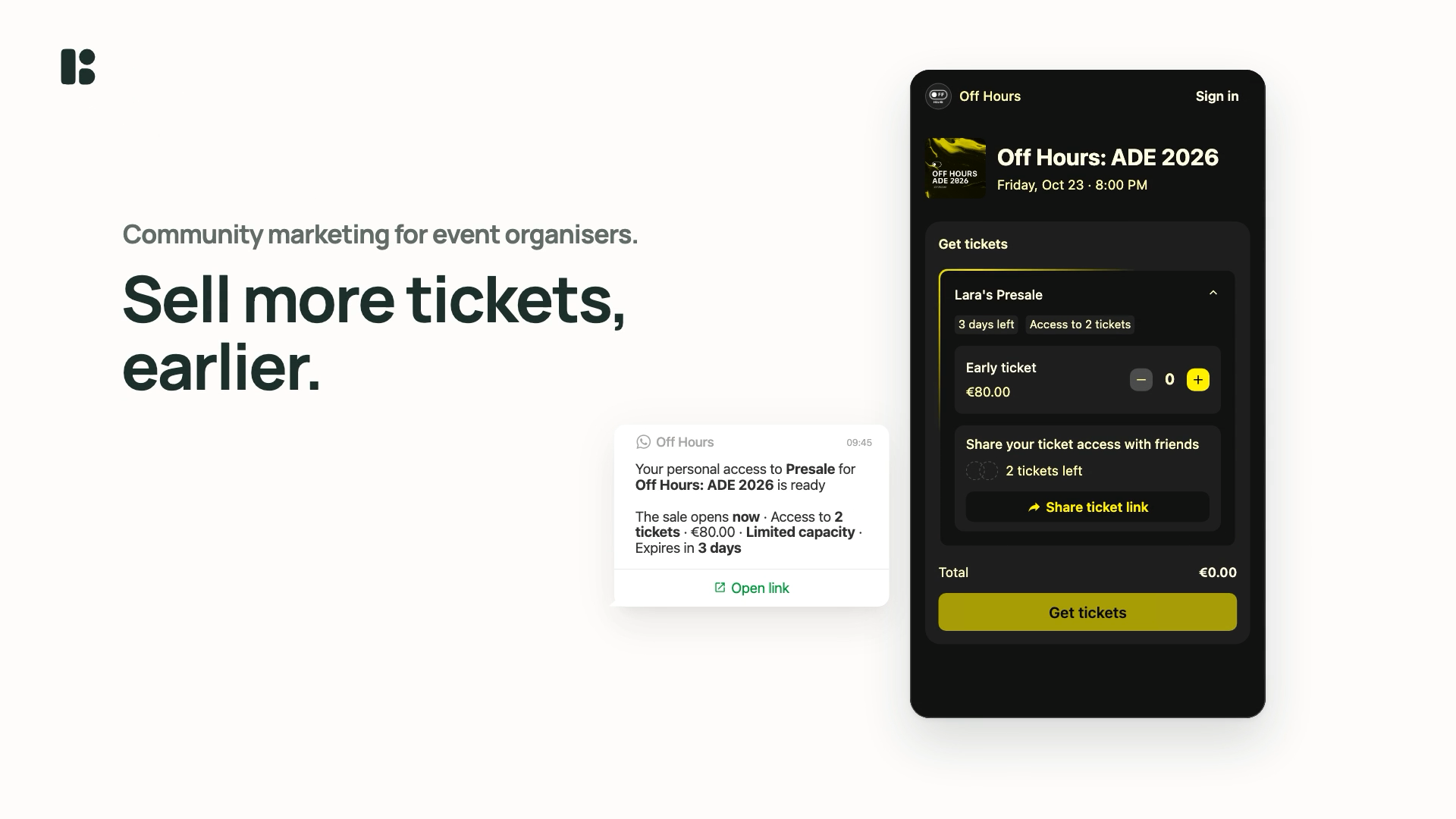 Meet the new BASH: personal ticket access and community updates