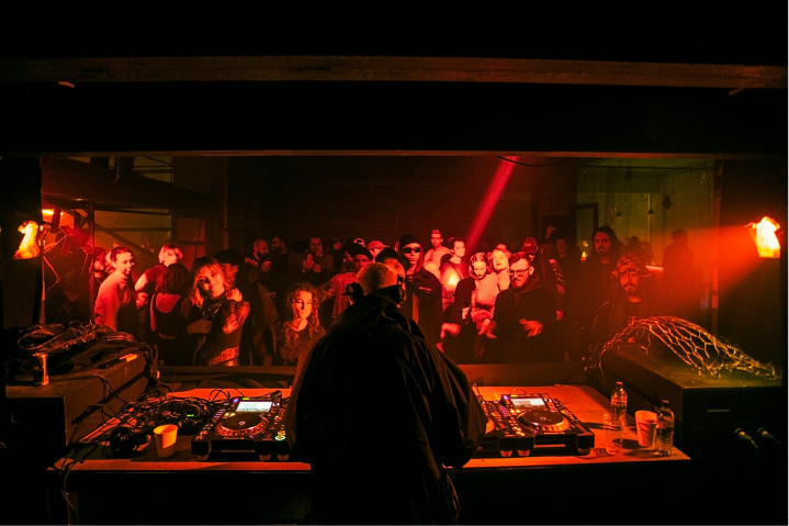 DJ and audience at a club night
